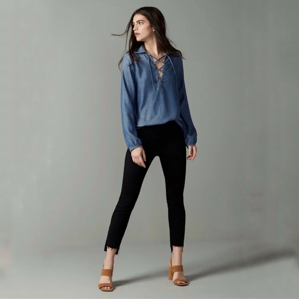 Frame Le High Straight High Waist Staggered Hem Jeans‎ Size 27